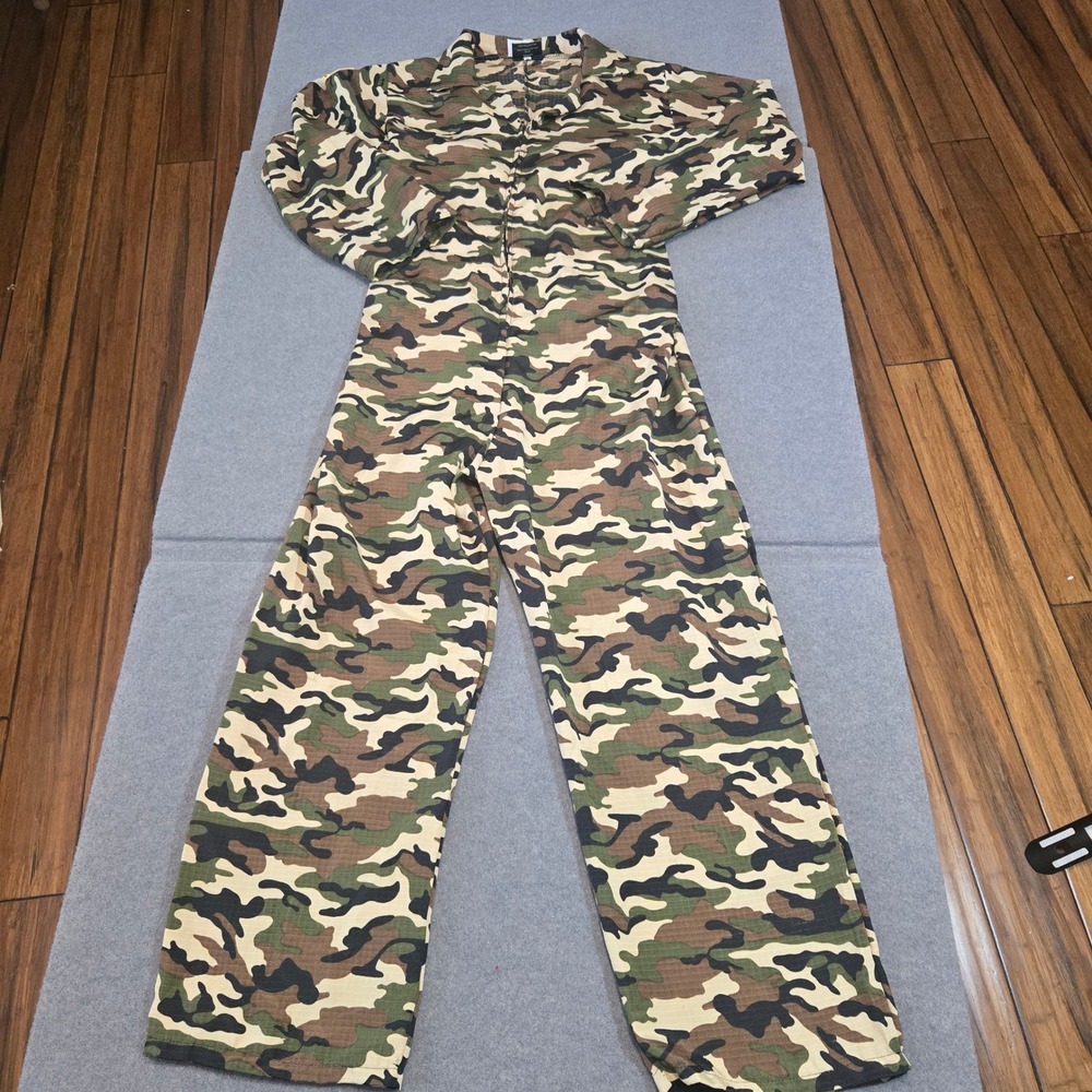 Underwraps Halloween Flight Suit Coverall American Flag Costume OS Camouflage